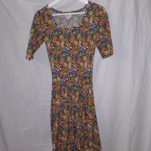 Lularoe Nicole Dress Size XS floral print NWOT